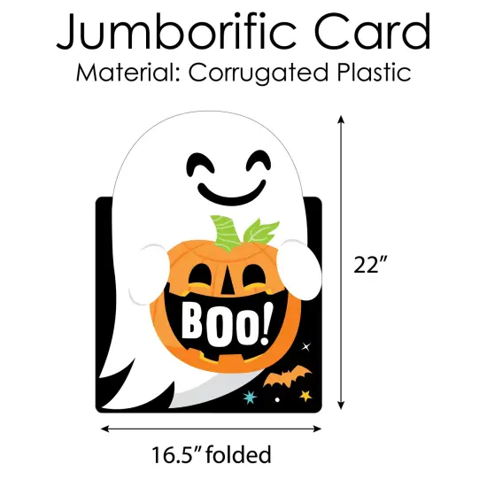 Big Dot of Happiness You've Been Booed - Ghost Halloween Giant Greeting Card - Big Shaped Jumborific Card - 16.5 x 22 inches {6}