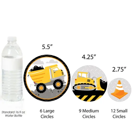 Big Dot of Happiness Dig It - Construction Party Zone - Baby Shower or Birthday Party Giant Circle Confetti - Party D&eacute;cor - Large Confetti 27 Count {4}