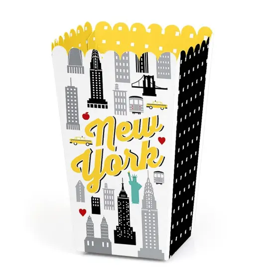 Big Dot of Happiness NYC Cityscape - New York City Party Favor Popcorn Treat Boxes - Set of 12 {1}