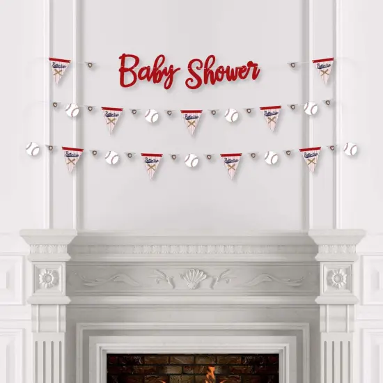 Big Dot of Happiness Batter Up - Baseball - Baby Shower Letter Banner Decoration - 36 Banner Cutouts and Baby Shower Banner Letters {4}