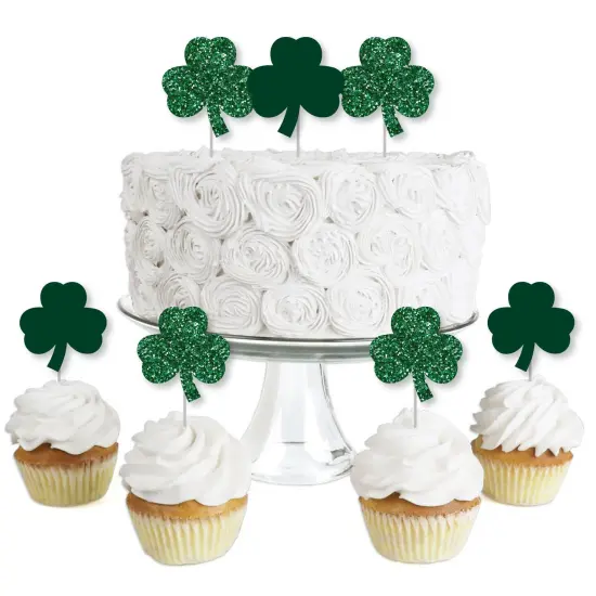 Big Dot of Happiness St. Patrick's Day - Dessert Cupcake Toppers - Saint Paddy's Day Party Clear Treat Picks - Set of 24 {1}