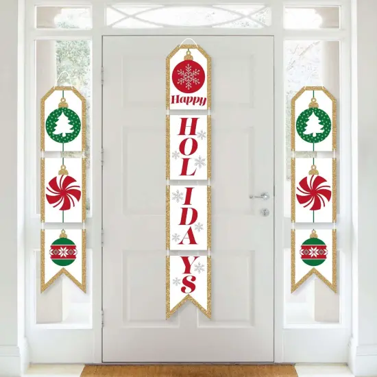 Big Dot of Happiness Ornaments - Hanging Vertical Paper Door Banners - Holiday and Christmas Party Wall Decoration Kit - Indoor Door Decor {1}