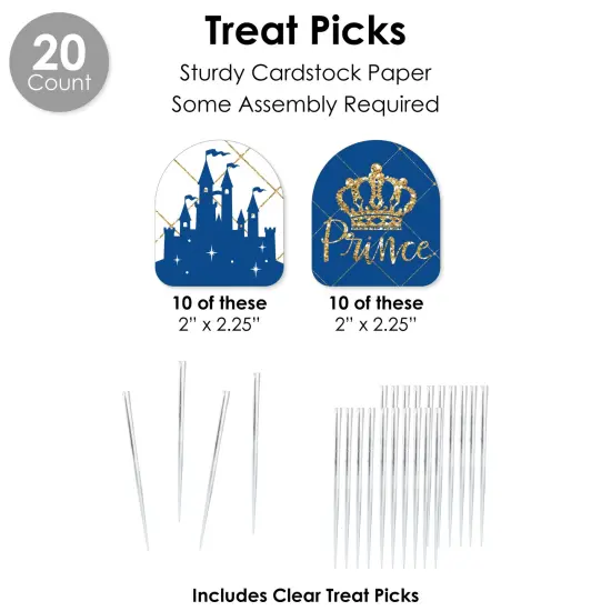 Big Dot of Happiness Royal Prince Charming - Baby Shower or Birthday Party Favors and Cupcake Kit - Fabulous Favor Party Pack - 100 Pieces {7}