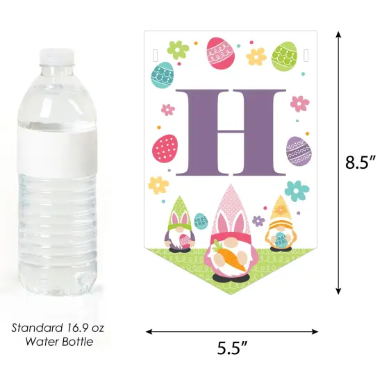 Big Dot of Happiness Easter Gnomes - Spring Bunny Party Bunting Banner - Party Decorations - Hoppy Easter Gnomies {4}