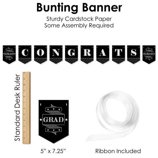 Big Dot of Happiness Graduation Cheers - Graduation Party Supplies Decoration Kit - Decor Galore Party Pack - 51 Pieces {7}