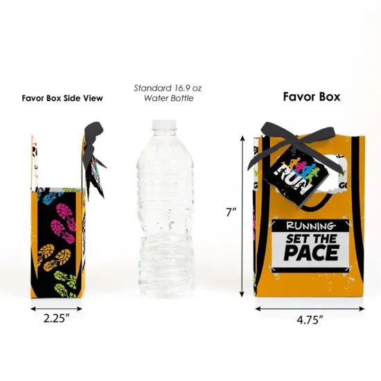 Big Dot of Happiness Set the Pace - Running - Track, Cross Country or Marathon Party Favor Boxes - Set of 12 {3}