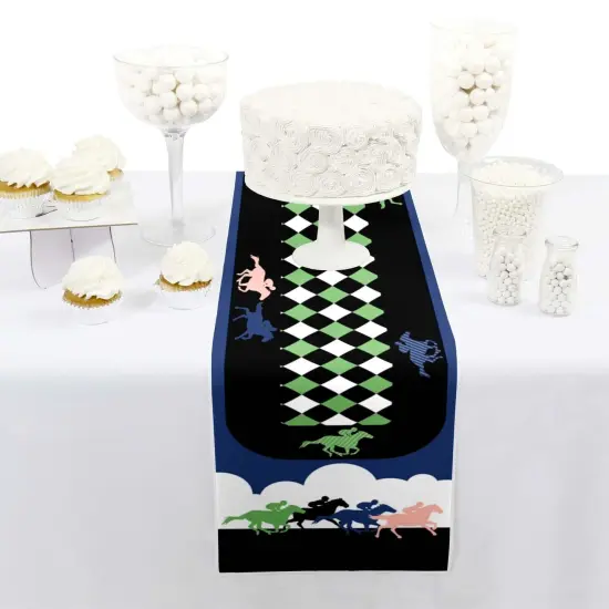 Big Dot of Happiness Kentucky Horse Derby - Petite Horse Race Party Paper Table Runner - 12 x 60 inches {3}