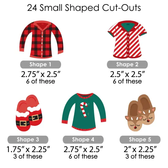 Big Dot of Happiness Christmas Pajamas - Holiday Plaid PJ Party DIY Decorations - Clothespin Garland Banner - 44 Pieces {7}