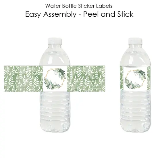 Big Dot of Happiness Boho Botanical - Greenery Party Water Bottle Sticker Labels - Set of 20 {3}