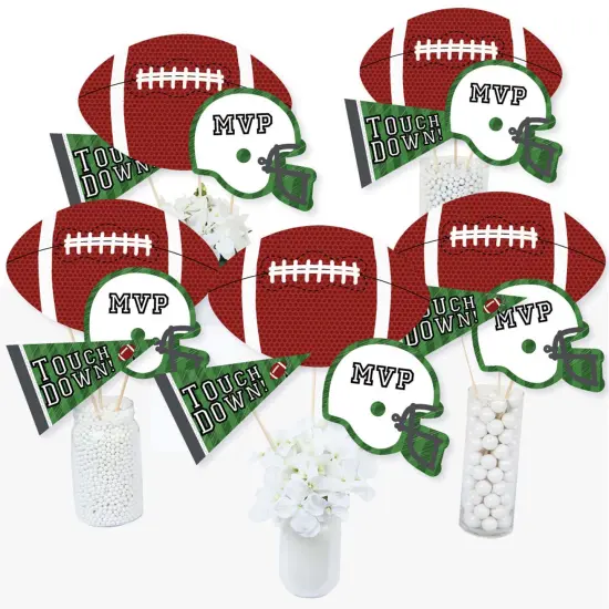 Big Dot of Happiness End Zone - Football - Baby Shower or Birthday Party Centerpiece Sticks - Table Toppers - Set of 15 {3}