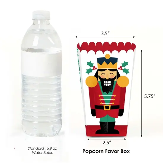 Big Dot of Happiness Christmas Nutcracker - Holiday Party Favor Popcorn Treat Boxes - Set of 12 {3}