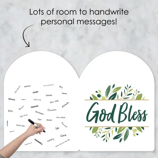 Big Dot of Happiness Elegant Cross - Religious Congratulations Giant Greeting Card - Big Shaped Jumborific Card {4}