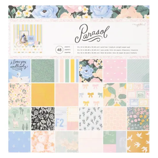 American Crafts Single-Sided Paper Pad 12"X12" 48/Pkg-Maggie Holmes Parasol {1}