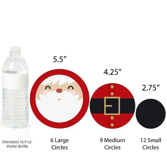 Big Dot of Happiness Jolly Santa Claus - Christmas Party Giant Circle Confetti - Holiday Party Decorations - Large Confetti 27 Count {4}