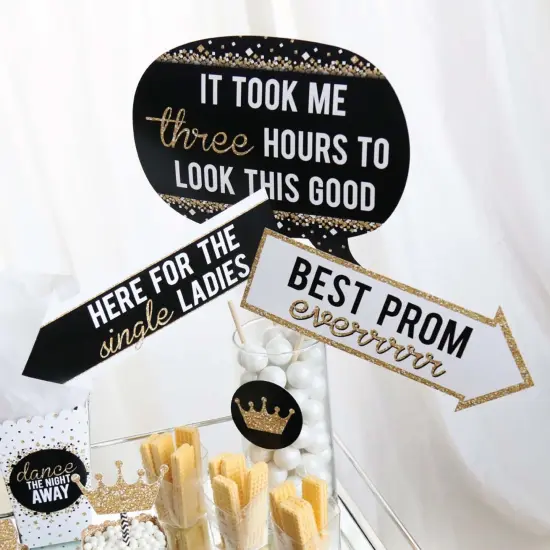 Big Dot of Happiness Funny Prom - Prom Night Party Photo Booth Props Kit - 10 Piece {7}