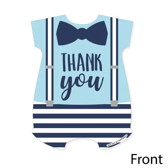 Big Dot of Happiness It's a Boy - Shaped Thank You Cards - Blue Baby Shower Thank You Note Cards with Envelopes - Set of 12 {4}