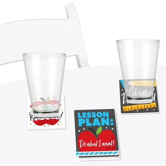 Big Dot of Happiness Teacher Retirement - Funny Happy Retirement Party Decorations - Drink Coasters - Set of 6 {4}