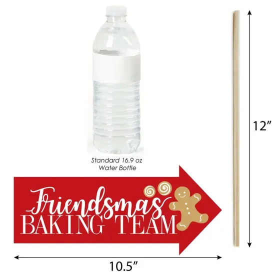 Big Dot of Happiness Funny Red and Gold Friendsmas - Friends Christmas Party Photo Booth Props Kit - 10 Piece {4}
