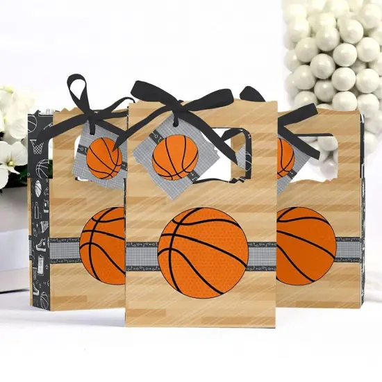 Big Dot of Happiness Nothin' but Net - Basketball - Baby Shower or Birthday Party Favor Boxes - Set of 12 {4}