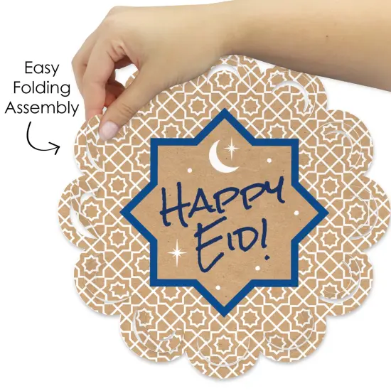 Big Dot of Happiness Ramadan - Eid Mubarak Party Round Table Decorations - Happy Eid Paper Chargers - Place Setting For 12 {6}