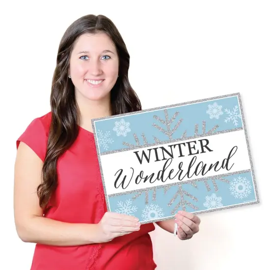 Big Dot of Happiness Winter Wonderland - Party Table Decorations - Snowflake Holiday Party and Winter Wedding Placemats - Set of 16 {7}