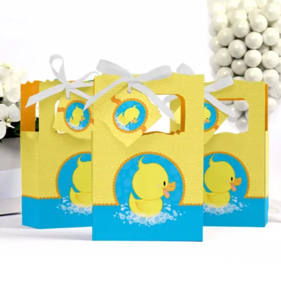 Big Dot of Happiness Ducky Duck - Baby Shower or Birthday Party Favor Boxes - Set of 12 {4}