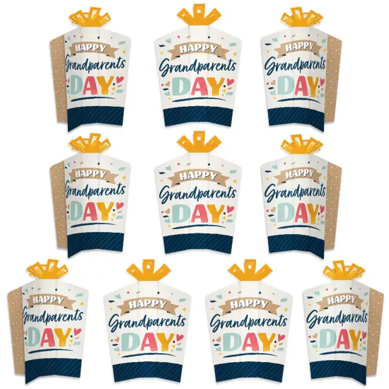 Big Dot of Happiness Happy Grandparents Day - Table Decorations - Grandma & Grandpa Party Fold and Flare Centerpieces - 10 Count {1}
