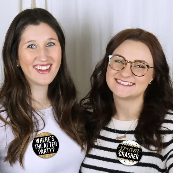 Big Dot of Happiness Prom - 3 inch Prom Night Party Badge - Pinback Buttons - Set of 8 {6}