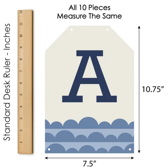 Big Dot of Happiness Ahoy - Nautical - Hanging Vertical Paper Door Banners - Baby Shower or Birthday Party Wall Decoration Kit - Indoor Door Decor {7}