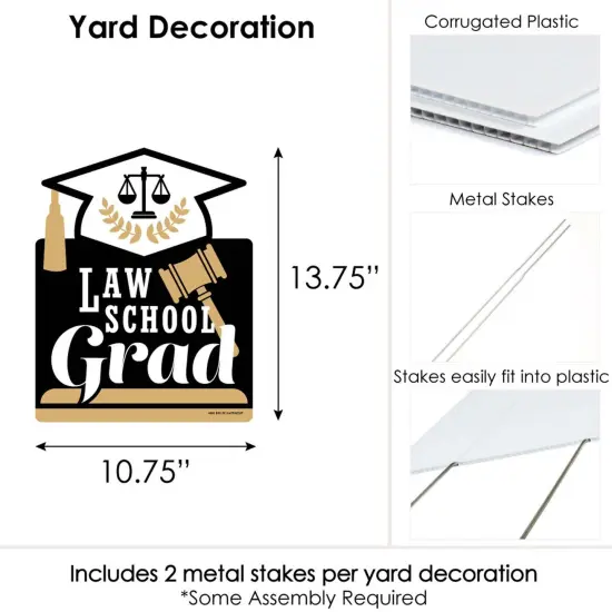 Big Dot of Happiness Law School Grad - Outdoor Lawn Sign - Future Lawyer Graduation Party Yard Sign - 1 Piece {7}