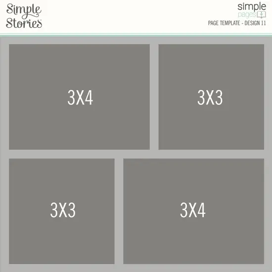 Simple Stories Simple Pages Page Template-(1) 2-3"X4" & 2-3"X3" {1}