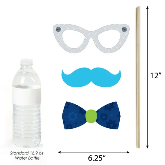 Big Dot of Happiness Gear Up Robots - Birthday Party or Baby Shower Photo Booth Props Kit - 20 Count {6}