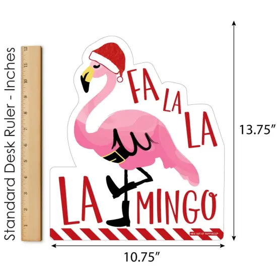 Big Dot of Happiness Flamingle Bells - Outdoor Lawn Sign - Tropical Christmas Party Yard Sign - 1 Piece {6}