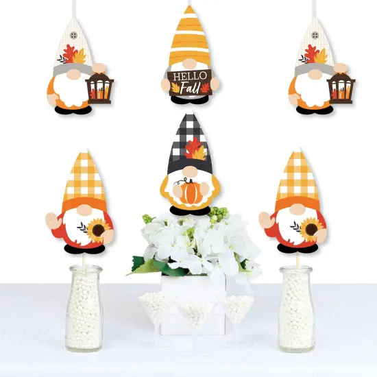 Big Dot of Happiness Fall Gnomes - Gnomes Decorations DIY Autumn Harvest Party Essentials - Set of 20 {1}