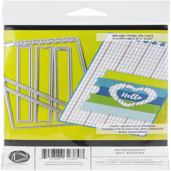 PhotoPlay Say It With Stamps Envelopes 10/Pkg-#6 White {3}