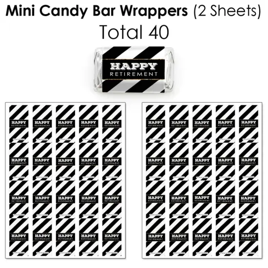 Big Dot of Happiness Happy Retirement - Retirement Party Candy Favor Sticker Kit - 304 Pieces {4}