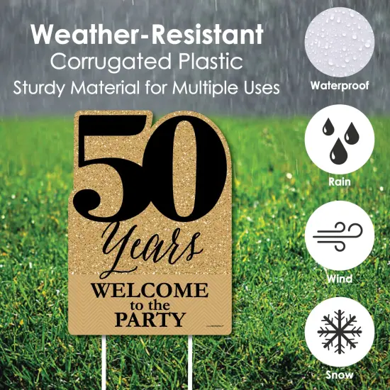 Big Dot of Happiness We Still Do - 50th Wedding Anniversary - Party Decorations - Anniversary Party Welcome Yard Sign {7}