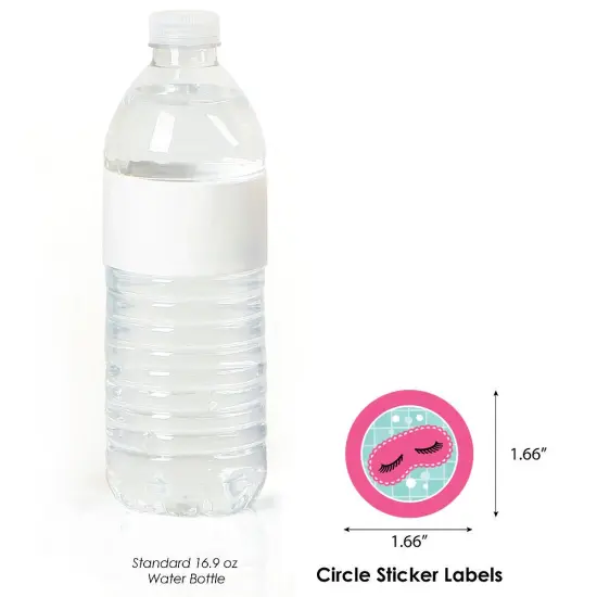 Big Dot of Happiness Spa Day - Girls Makeup Party Circle Sticker Labels - 24 Count {4}