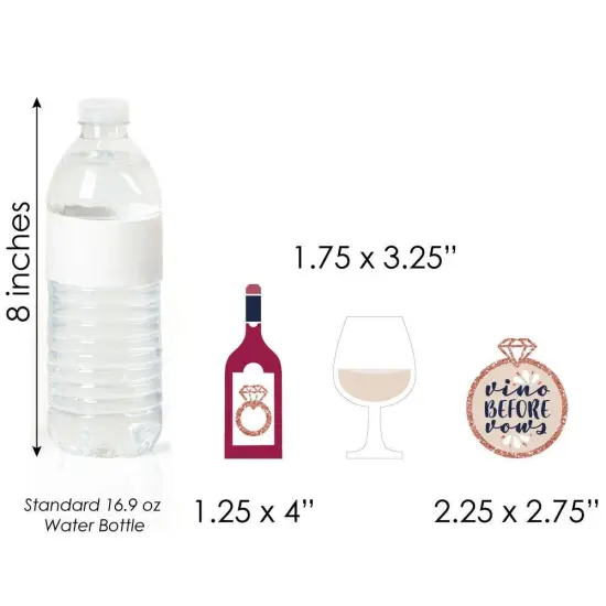 Big Dot of Happiness Vino Before Vows - DIY Shaped Winery Bridal Shower or Bachelorette Party Cut-Outs - 24 Count {6}