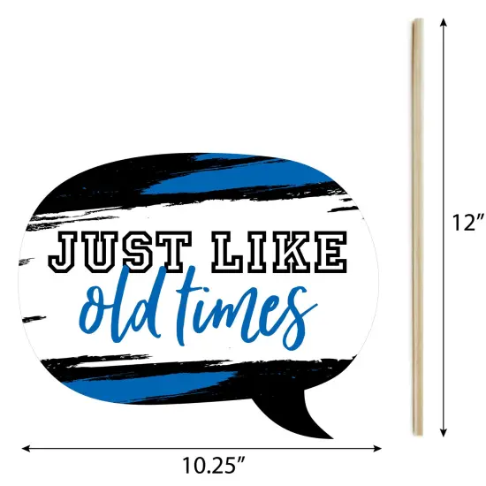 Big Dot of Happiness Reunited Blue - Royal Blue School Class Reunion Party Photo Booth Props Kit - 20 Count {7}
