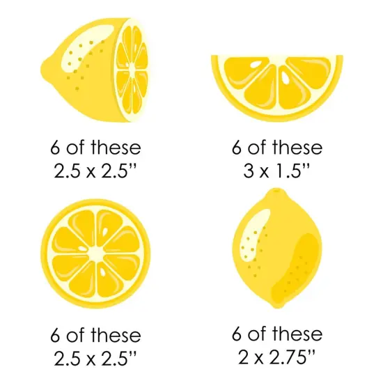 Big Dot of Happiness So Fresh - Lemon - Paper Straw Decor - Citrus Lemonade Party Striped Decorative Straws - Set of 24 {3}