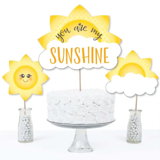 Big Dot of Happiness You are My Sunshine - Baby Shower or Birthday Party Centerpiece Sticks - Table Toppers - Set of 15 {4}