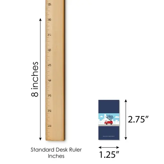 Big Dot of Happiness Fired Up Fire Truck - Mini Candy Bar Wrapper Stickers - Firefighter Firetruck Baby Shower or Birthday Party Small Favors - 40 Ct {6}