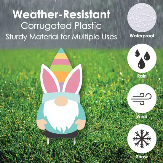 Big Dot of Happiness Easter Gnomes - Lawn Decorations - Outdoor Spring Bunny Party Yard Decorations - 10 Piece {6}