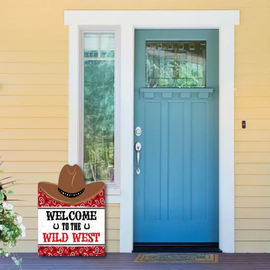 Big Dot of Happiness Western Hoedown - Party Decorations - Wild West Cowboy Party Welcome Yard Sign {6}