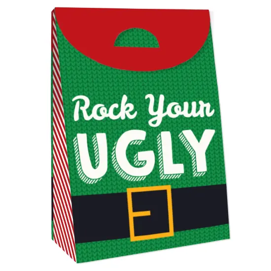 Big Dot of Happiness Ugly Sweater - Holiday and Christmas Gift Favor Bags - Party Goodie Boxes - Set of 12 {4}