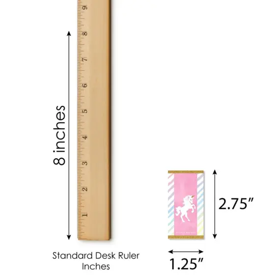 Big Dot of Happiness Rainbow Unicorn - Mini Candy Bar Wrapper Stickers - Magical Unicorn Baby Shower or Birthday Party Small Favors - 40 Count {6}