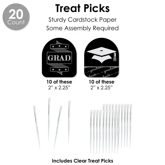 Big Dot of Happiness Graduation Cheers - Graduation Party Favors and Cupcake Kit - Fabulous Favor Party Pack - 100 Pieces {7}