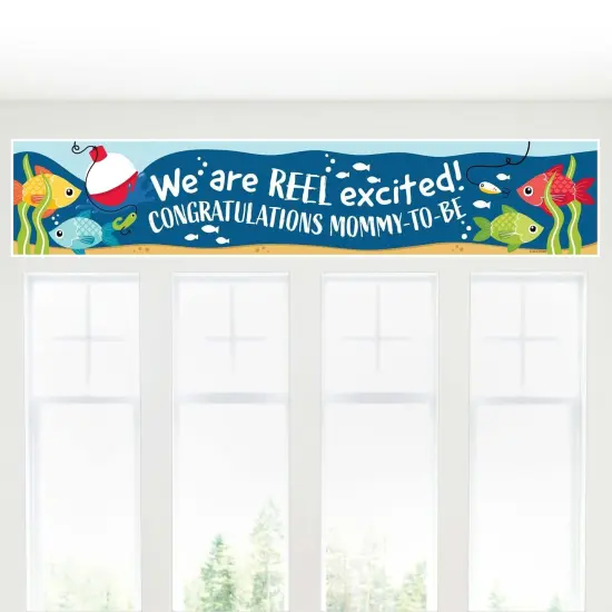 Big Dot of Happiness Let's Go Fishing - Fish Themed Baby Shower Decorations Party Banner {6}