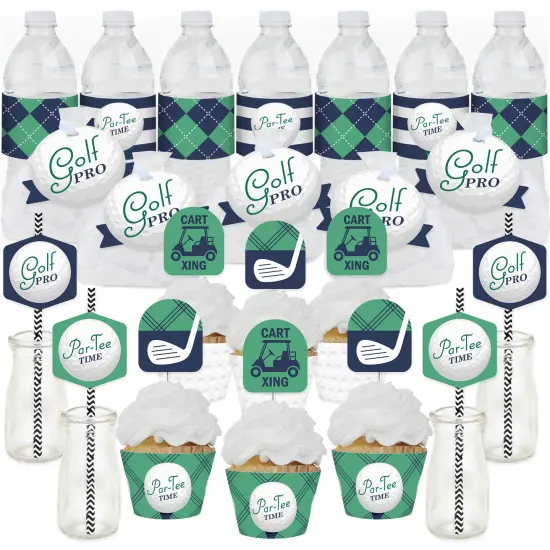 Big Dot of Happiness Par-Tee Time - Golf - Birthday or Retirement Party Favors and Cupcake Kit - Fabulous Favor Party Pack - 100 Pieces {1}